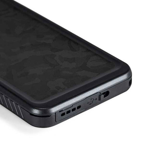 Black Shadow Camo Galaxy S24 Plus Waterproof Case